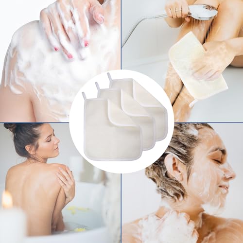 GigaGround Exfoliating Washcloths - 3 Pack Dual-Sided Scrubber