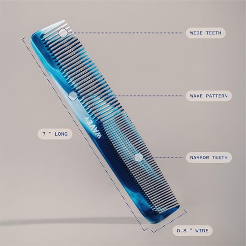 WAVEY Eco-Friendly Hair Comb for All Hair Types - 7"