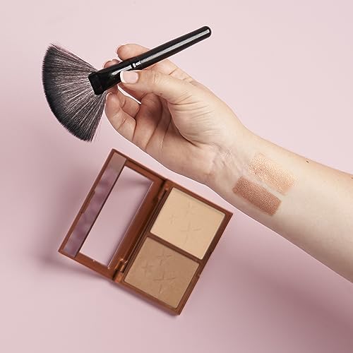 W7 Hollywood Bronze & Glow Duo - Pressed Powder Bronzer & Highlighter - Vegan Face Makeup