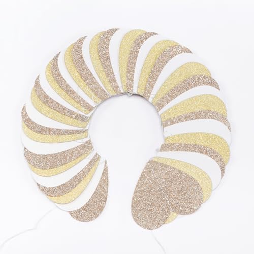 White Gold Champagne Heart Garland - 52ft Bachelorette Party Decor