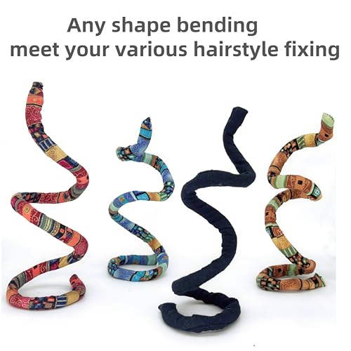 4-Pack Spiral Lock Hair Ties for Dreadlocks - Bendable & Durable