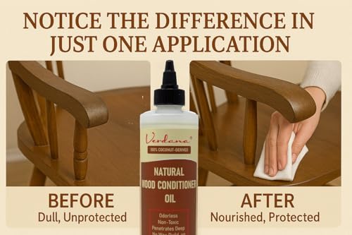 Verdana Natural Wood Conditioner Oil - 8 Fl Oz - Non-Toxic Furniture Care