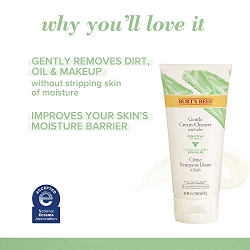 Burt's Bees Gentle Cream Cleanser with Aloe for Sensitive Skin - 6oz