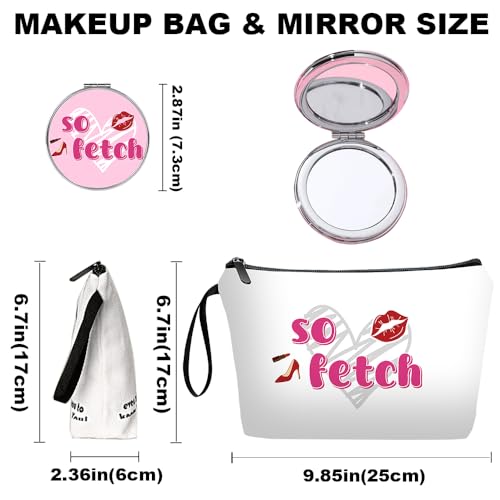 Personalized Travel Makeup Bag Set with 10-Piece Brush Kit & Mirror