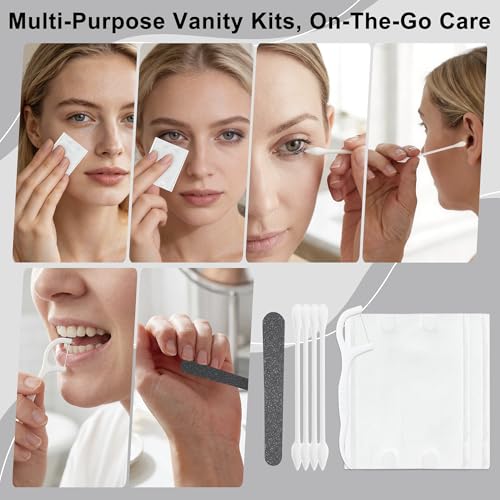 Lomgwumy 50-Pack Individual Vanity Kits for Hotels & Travel