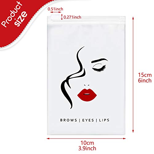 100 Pack Mini Cosmetic Zipper Bags - 4x6 Inch Waterproof Makeup Storage Pouch