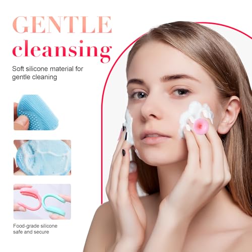 8-Piece Silicone Face Scrubber Set for Deep Cleansing & Exfoliation