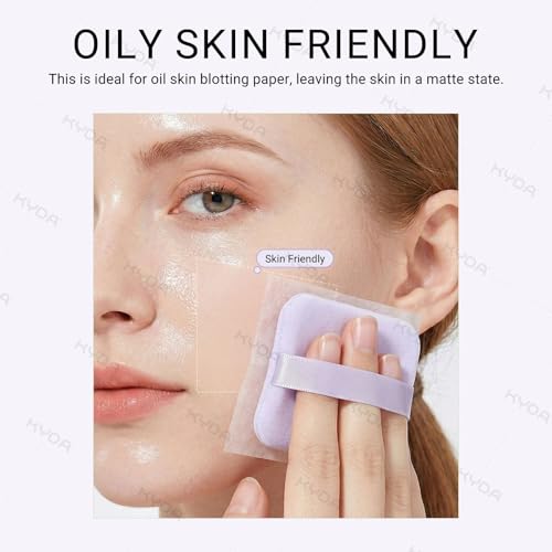 KYDA 200 Sheets Oil Blotting Paper Set with Mirror & Puff