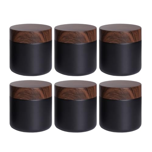 Miayon 6Pcs 2.12oz Glass Cosmetic Jars with Lids - Travel Refillable Pots