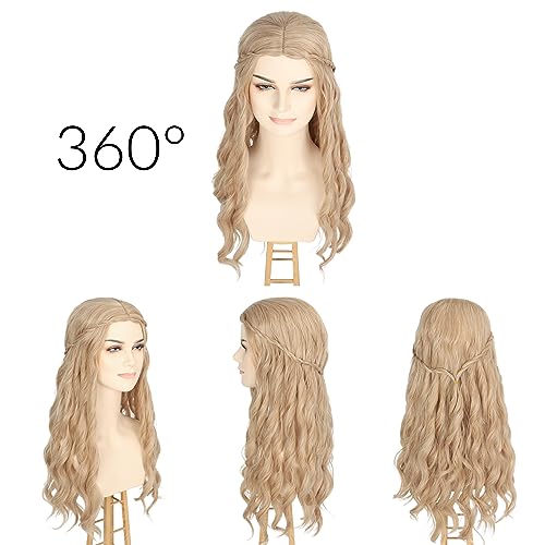 Yan Dream Long Blonde Wavy Braid Wig for Cosplay & Parties