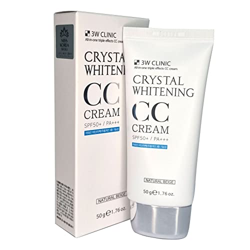 3W Clinic Crystal CC Cream 50ml SPF50 PA+++ - Natural Beige