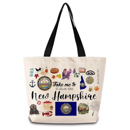 Take Me To New Hampshire Tote Bag - Lightweight Reusable Grocery Bag