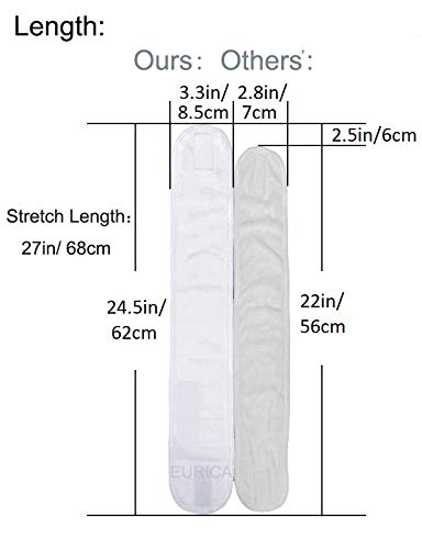 EUICAE White Spa Headbands 6-Pack Non-Slip Washable Hair & Face Coverings