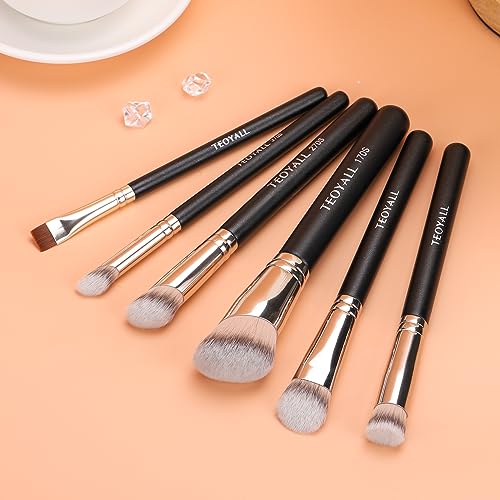 TEOYALL 270S Under Eye Concealer Brush - Angled Blending Brush for Contour & Coverage