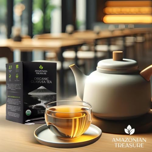 Organic Guayusa Tea Bags - 20 Count, Premium Quality, 50mg Caffeine
