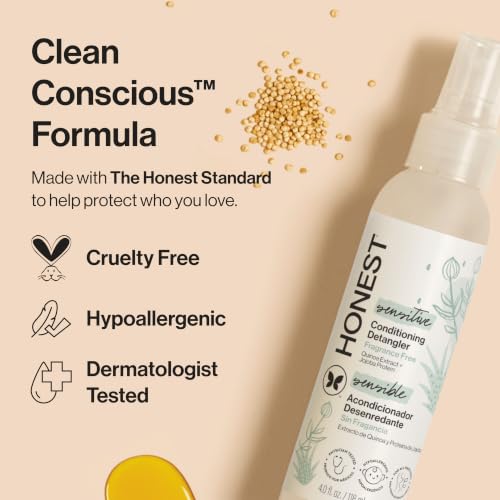 Unscented The Honest Company Hair Detangler - Fragrance-Free, 4 fl oz