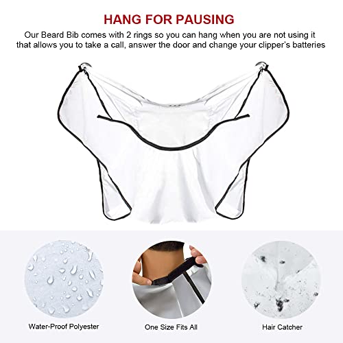 Mobi Lock Beard Shaving Catcher Bib - Grooming Apron & Shaving Cape