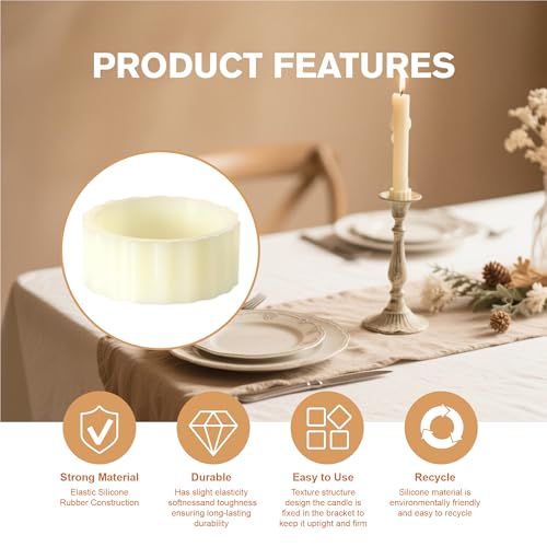 30 Silicone Candle Holders for Taper Candles - Secure Grippers