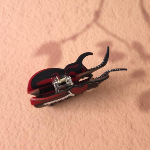 Horned Beetle Claw Clip - Durable Cellulose Acetate Novelty Hair Accessory