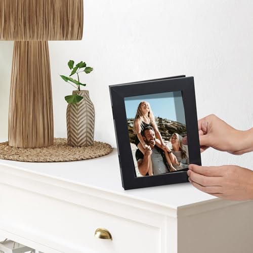 Americanflat 5x7 Picture Frame - Holds 35 Photos, Black