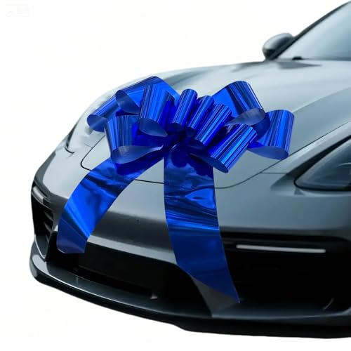 30-Inch Blue Car Bow - Giant Gift Decoration for Parties & Events