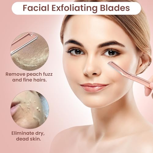 AIBRIT PRO Dermaplaning Tool for Face & Eyebrow Razor - 12 Blades