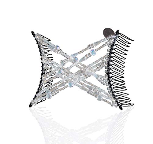 HairZing Crystal Double Comb Hair Clip for Fine and Thin Hair