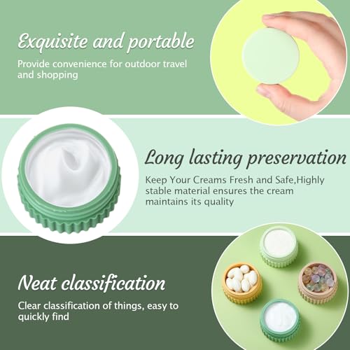 Maxcheck 8 Pcs Mini Silicone Travel Containers - Fresh Color, Leakproof