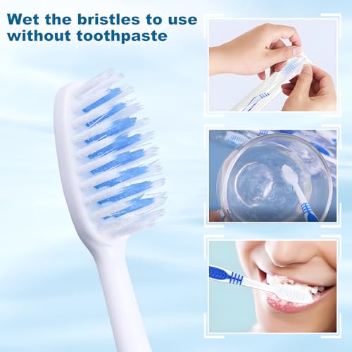 SLequipo 10-Pack Prepasted Disposable Toothbrushes with Mouthwash Travel Kit