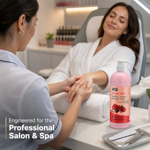 PRO NAIL Multi-Purpose Manicure & Pedicure Lotion, Rose Scent, 32 oz