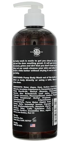 Suavecito Men's Body Wash with Eco Beads - Exfoliating Shower Gel, 16 oz