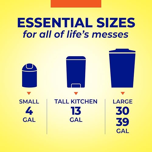 Hefty Essentials 4 Gallon Trash Bags - Fresh Linen Scent, 80 Count
