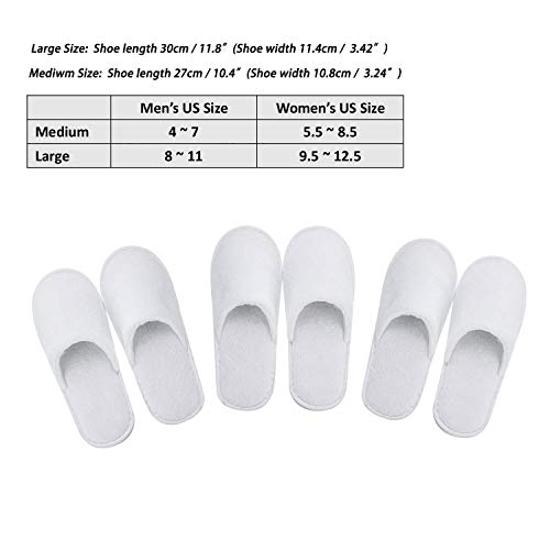 AhfuLife Disposable Spa Slippers - 5 Pairs Non-Slip Hotel Guest Slippers