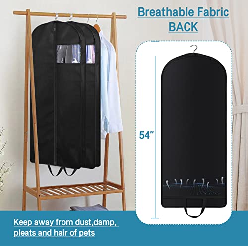 54" Gusseted Garment Bag for Travel - Hanging Clothes Storage