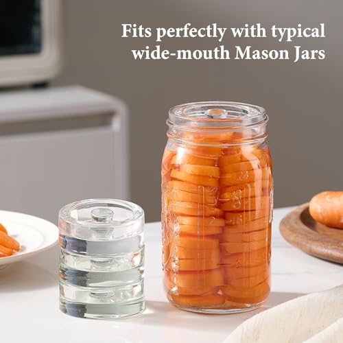 Mfacoy Fermentation Glass Weights - 4-Pack for Wide Mouth Jars