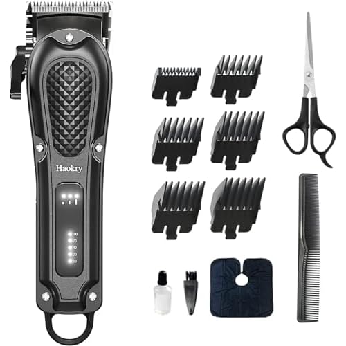 Haokry Hair Clippers for Men Professional - Cordless&Corded Barber Clippers for Hair Cutting & Grooming Rechargeable Beard Trimmer