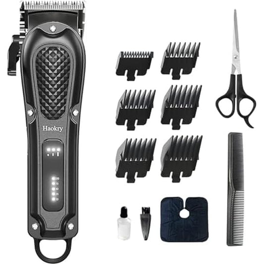 Haokry Hair Clippers for Men Professional - Cordless&Corded Barber Clippers for Hair Cutting & Grooming Rechargeable Beard Trimmer