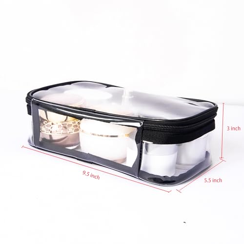 Jula Vance TSA Approved Clear PVC Toiletry Bag - Waterproof Travel Pouch