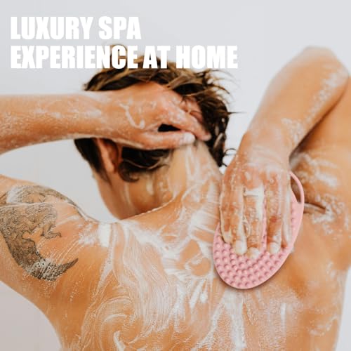 Silicone Body Scrubber - Dual-Sided Exfoliating Bath Brush for All Skin Types