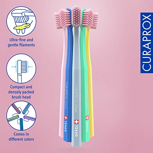 Curaprox CS 12460 Velvet Toothbrush - Extra Soft, Dentist Recommended