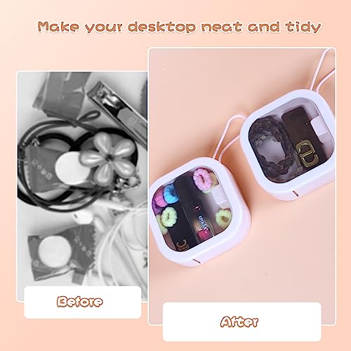 Portable Hair Tie Organizer with Silicone Lanyard - Stackable & Wall-Mountable