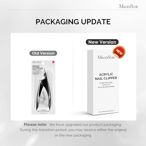MelodySusie Adjustable Acrylic Nail Clippers - Stainless Steel Nail Cutters for Salon & Home Use