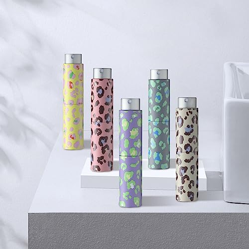 IRON BILL 8ML Refillable Travel Perfume Bottles Leopard Print Set (5 Colors)