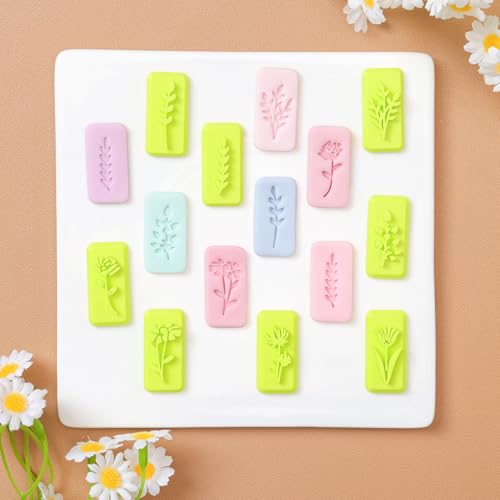 Leaves Clay Stamps Set for Polymer Clay Jewelry - 8 Shapes