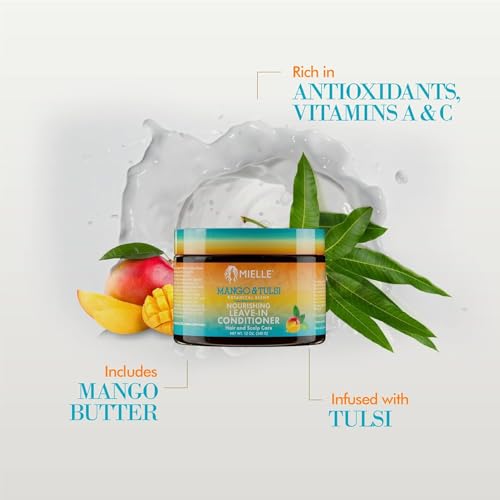 Mielle Organics Mango & Tulsi Leave In Conditioner for Curly Hair - 12 Oz
