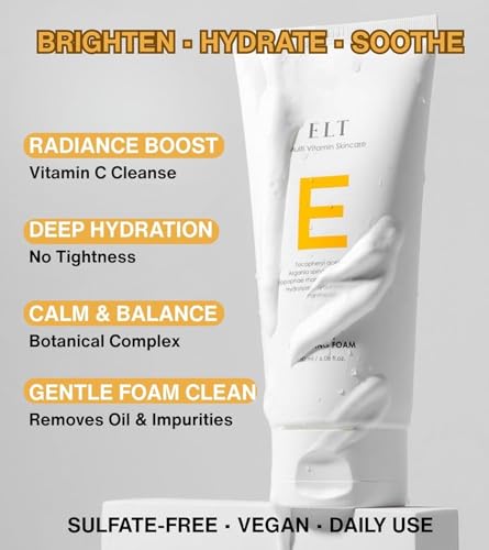 ELT Vita Youth Vitamin C Cleansing Foam 6.08 fl oz — Brightening & Pore-Refining Daily Cleanser