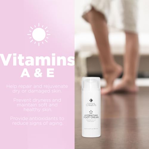 Hydrating Foot Cream for Dry Cracked Heels - 3.4 Fl Oz | Shea & Seaweed