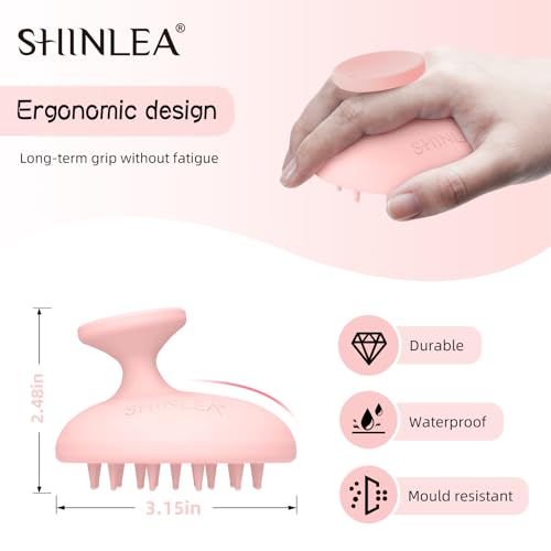 SHINLEA Silicone Scalp Massager & Shampoo Brush for Deep Cleansing