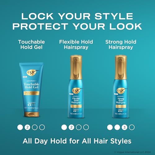 OGX Antioxidants Strong Hold Hairspray - 24 Hour Anti-Humidity Spray, 6.5 oz