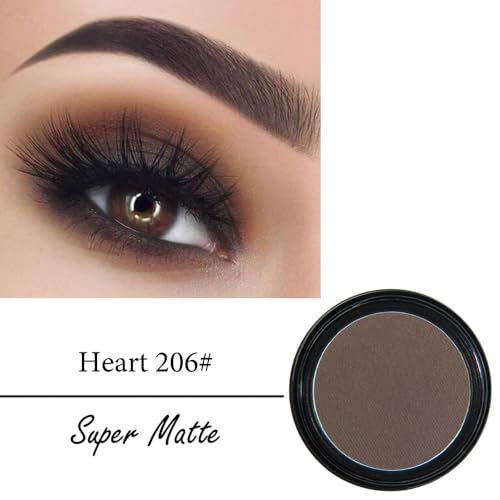 Mysense Matte Dark Brown Single Eyeshadow Palette, Pressed Powder Eye